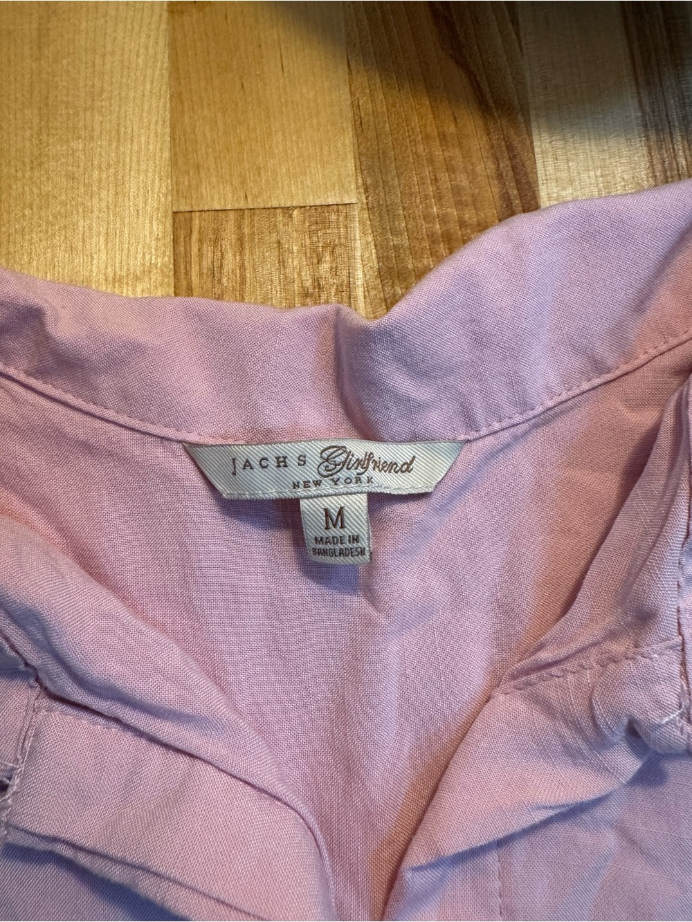 JACHS Girlfriend Pastel Lavender Button-Front Blouse - Picture 3 of 7